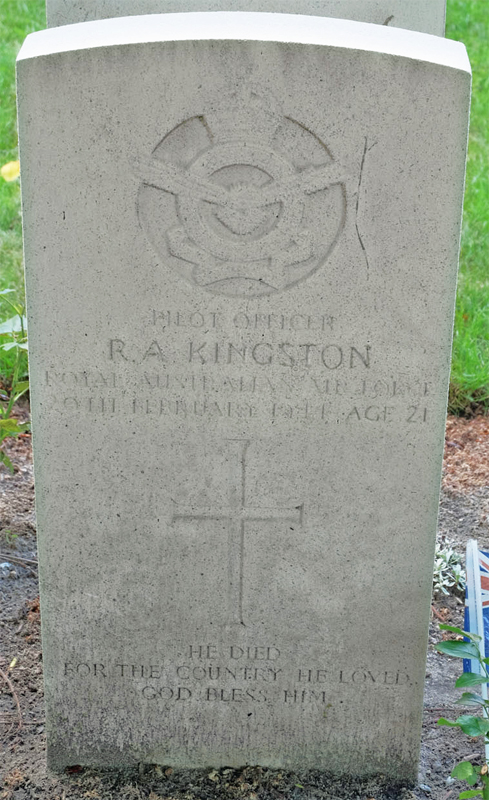 F/Sgt Roy Albert Kingston<br /><br /><br />died on active duty - February 20th, 1944